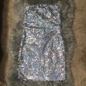 Silver sparkle dress